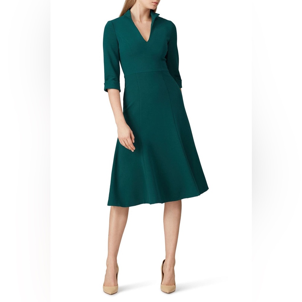 ISO Black Halo Kensington dress in green, size 10 or 12.